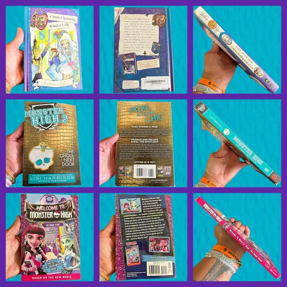 Monster’s High, Ever After High, Mysticons -6 book bundle New! Pre Teen Fantasy